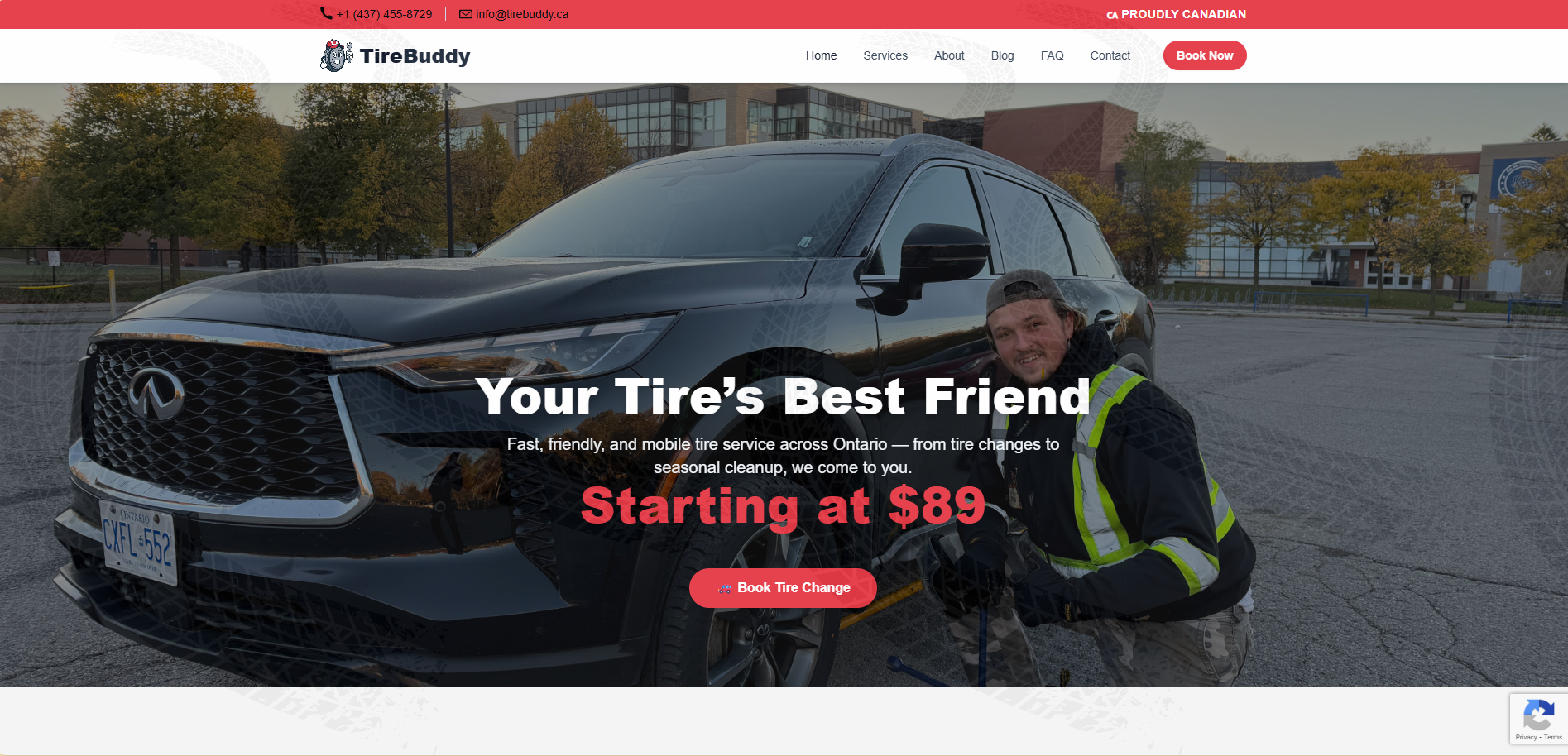 TireBuddy website homepage